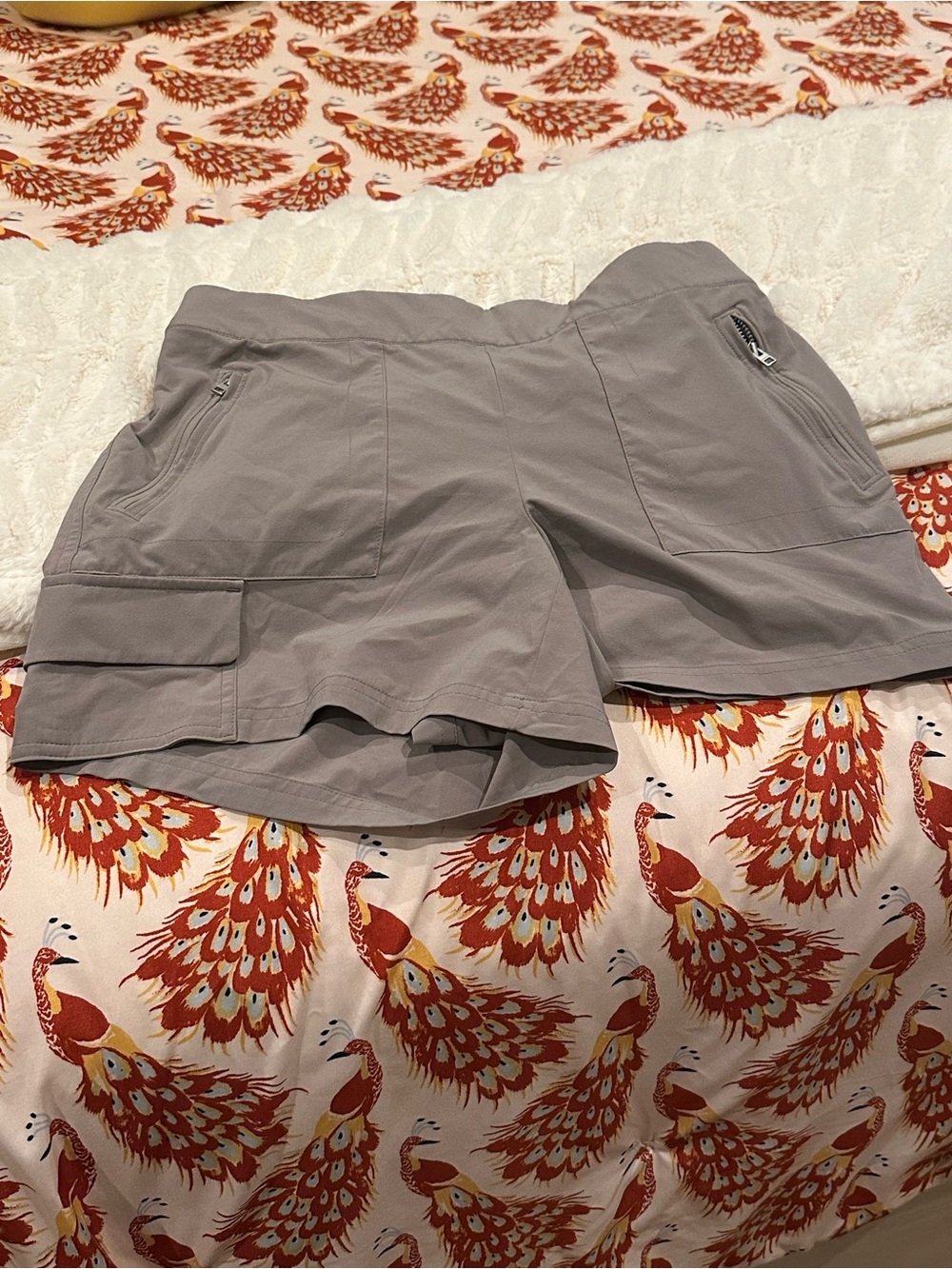 Athleta Taupe Performance Shorts with Elastic Waist